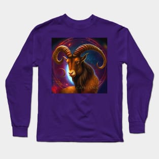 Zodiac Sign CAPRICORN - Fantasy Illustration of Capricorn Long Sleeve T-Shirt